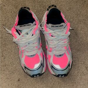 Balenciaga Pink and White Athletic Shoes